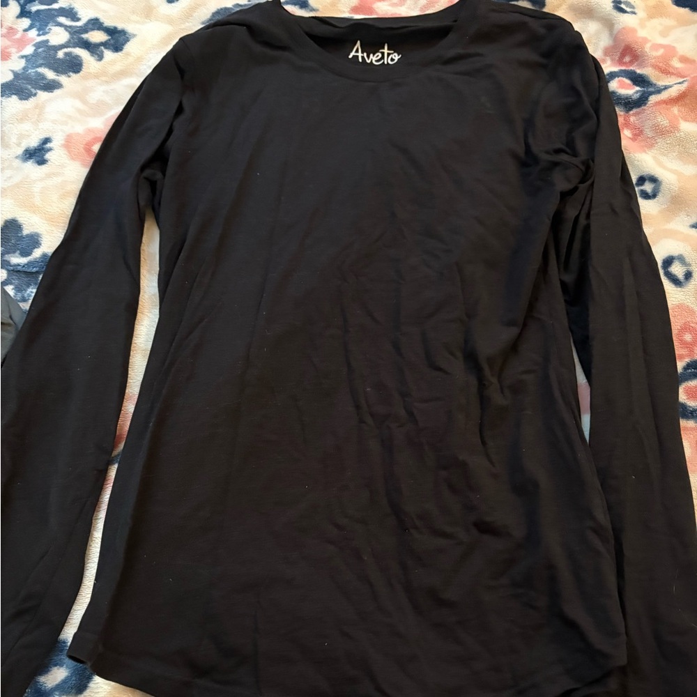 Veto Black Long Sleeve Fitted Tee
